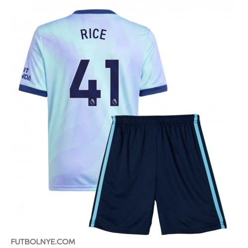 Camiseta Arsenal Declan Rice #41 Tercera Equipación para niños 2024-25 manga corta (+ pantalones cortos)